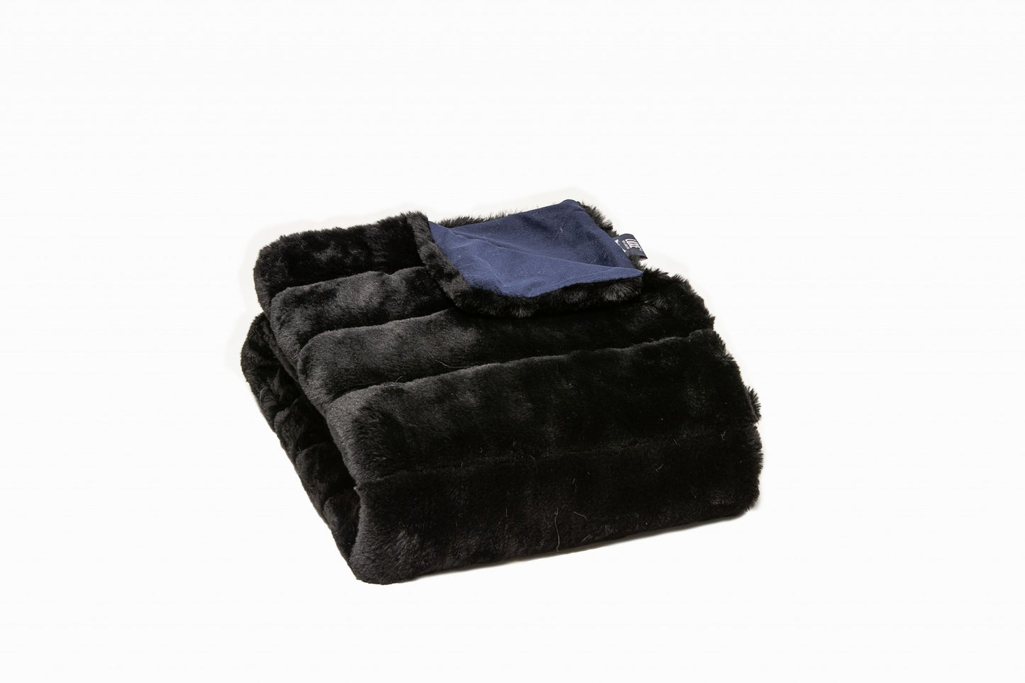 60" X 2" Black Faux Fur Plush Throw Blanket