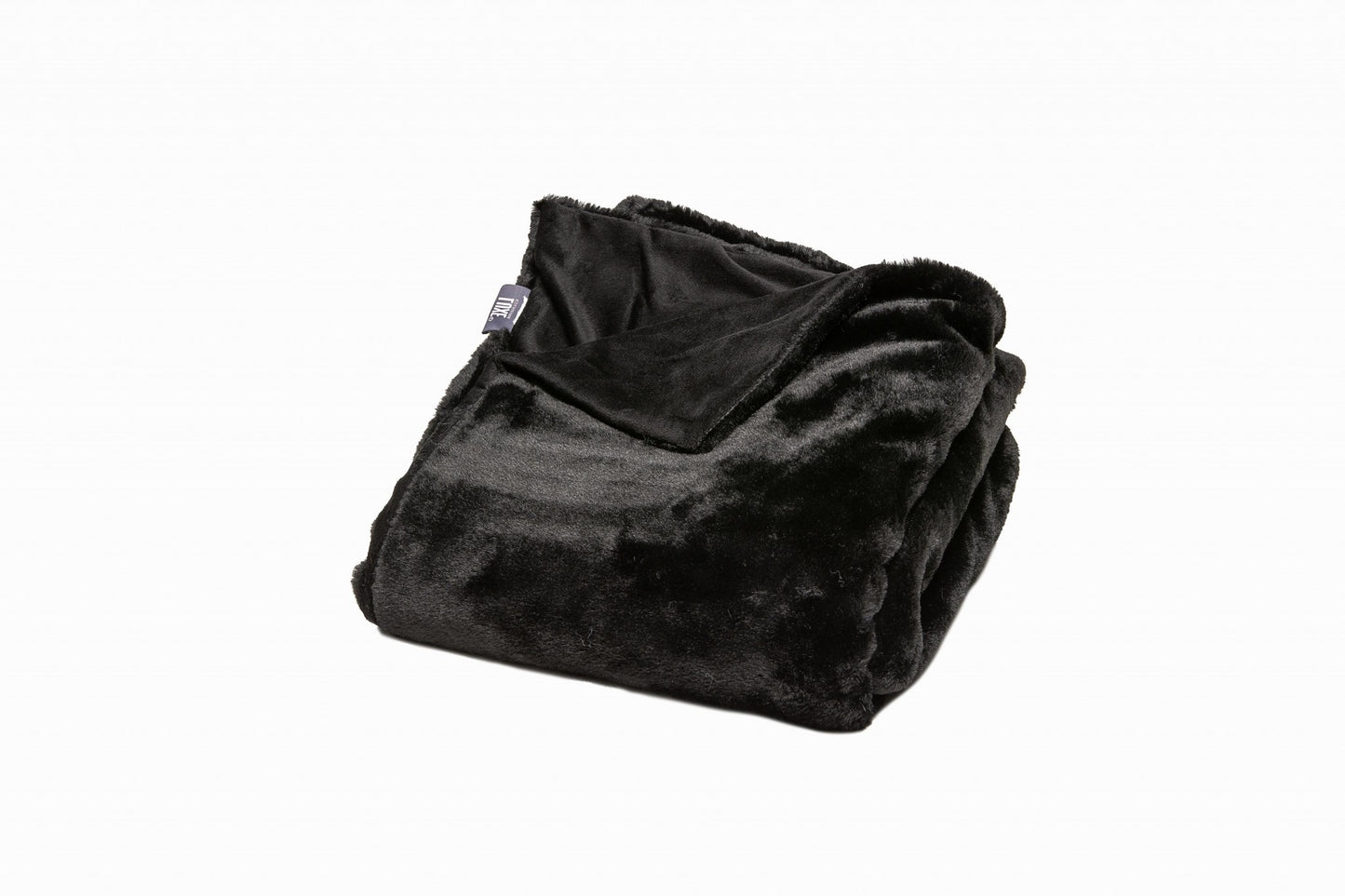 60" X 2" Black Faux Fur Plush Throw Blanket